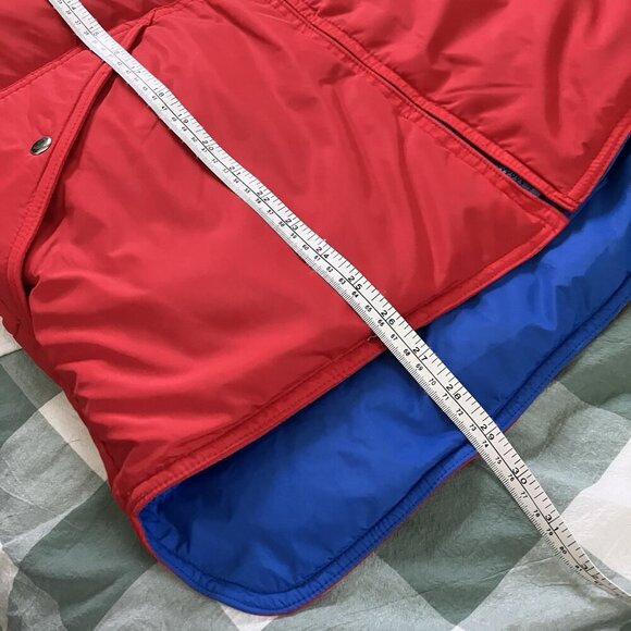 Vintage Swan Brand Quilted Vest Mens L Reversible Down Filled Zip Snap Puffer - Picture 7 of 8